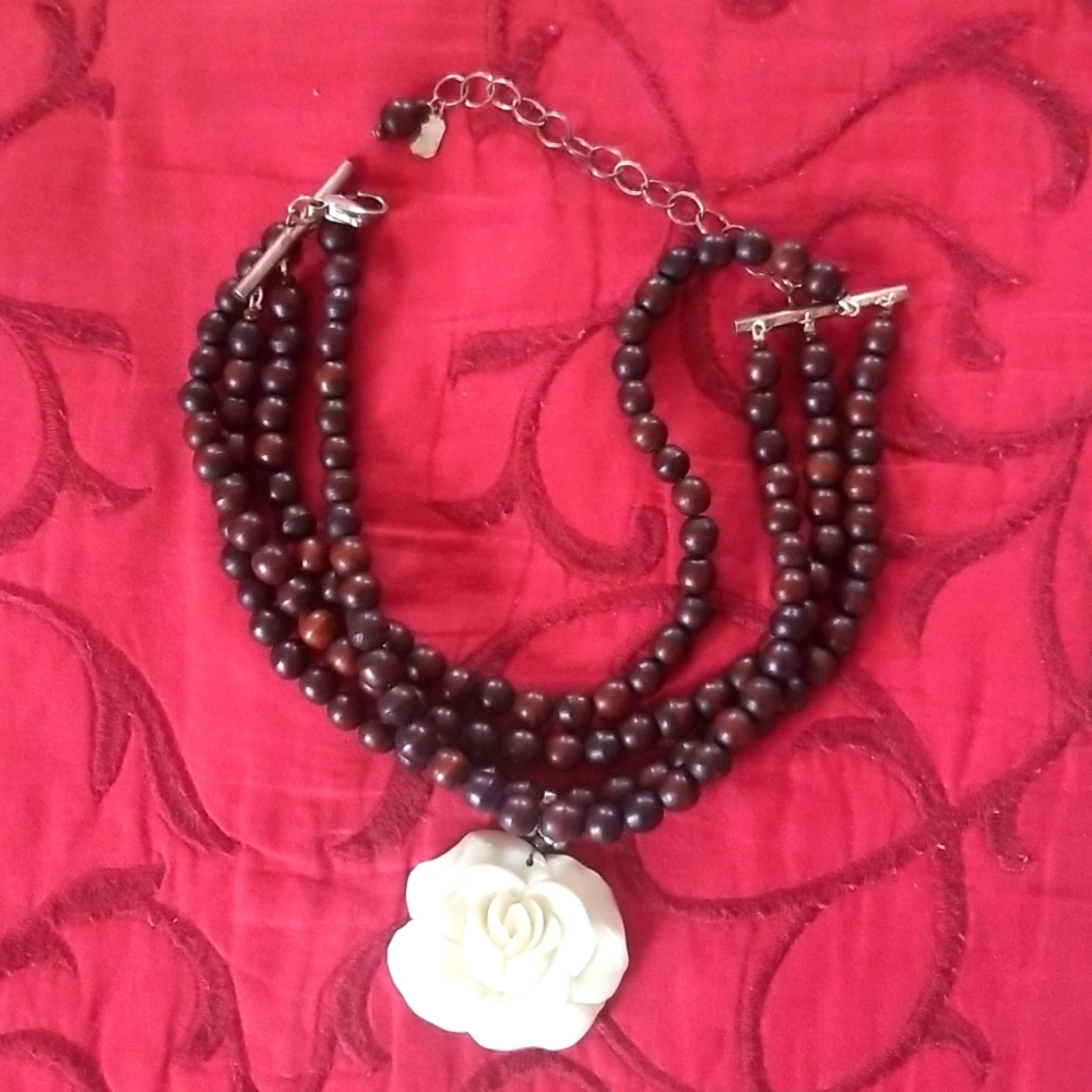 Suzanne kalan wood jade necklace